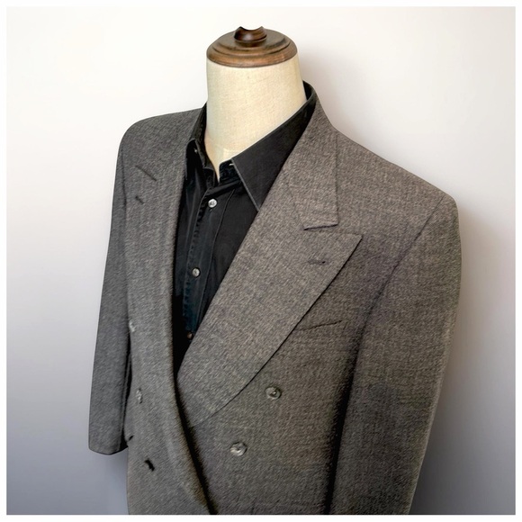 Joseph Abboud J.A. Il for Nordstrom 100% Wool Double-Breasted Blazer | 40R - Picture 8 of 13